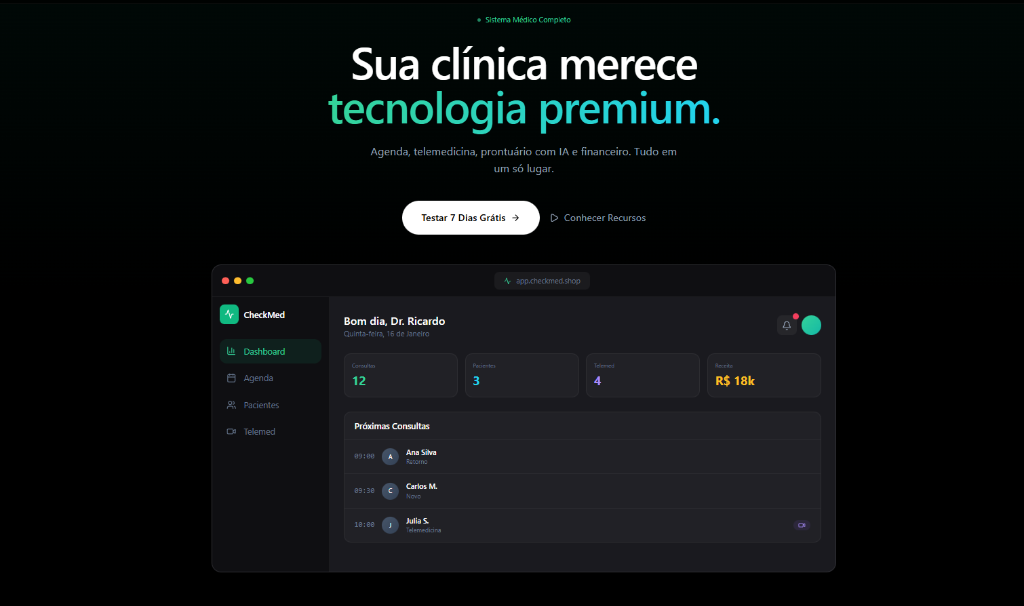 CheckMed Dashboard Layout